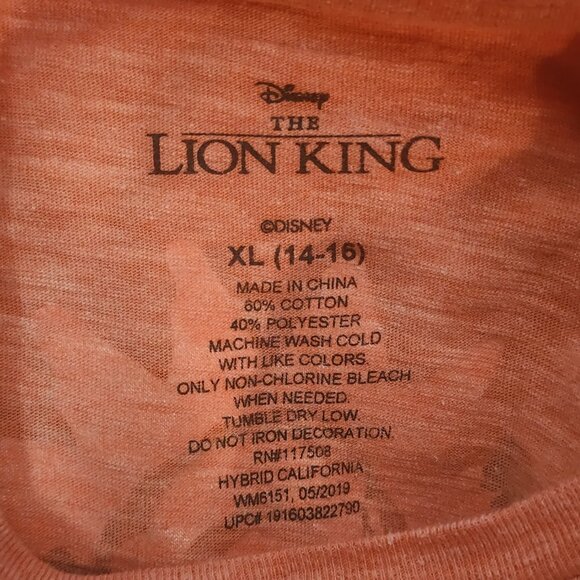 Disney The Lion King Terracotta Hakuna Matata Sunset Serenity Tee Size XL 14-16 - Picture 15 of 16